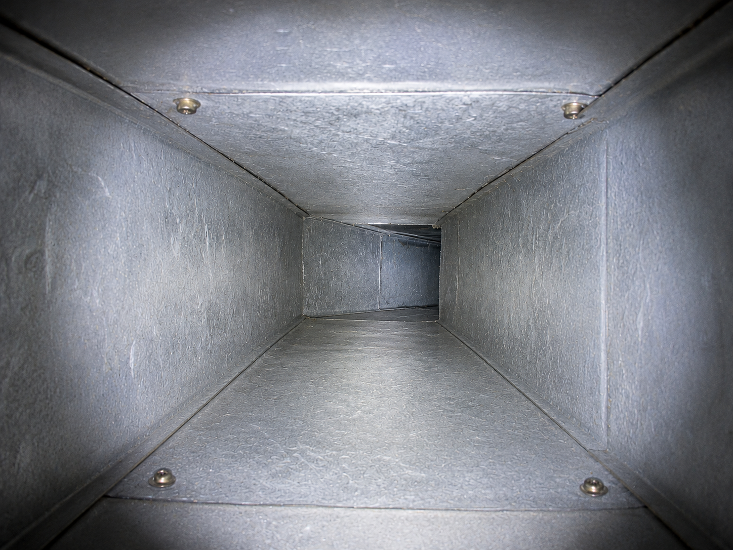 Air duct interior after cleaning