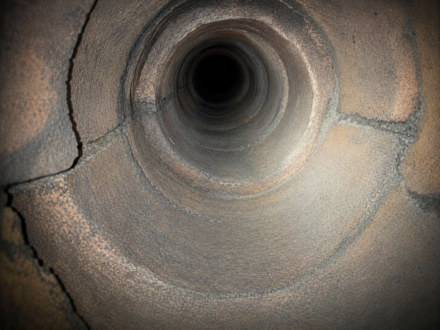 Chimney flue after cleaning